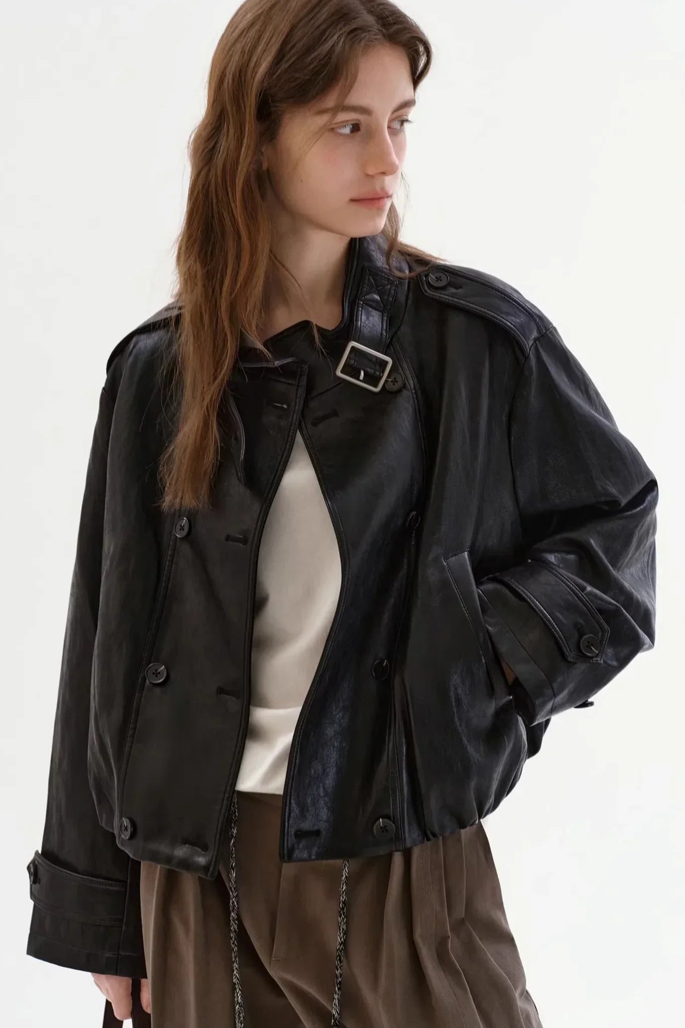 Black Matte Leather Jacket