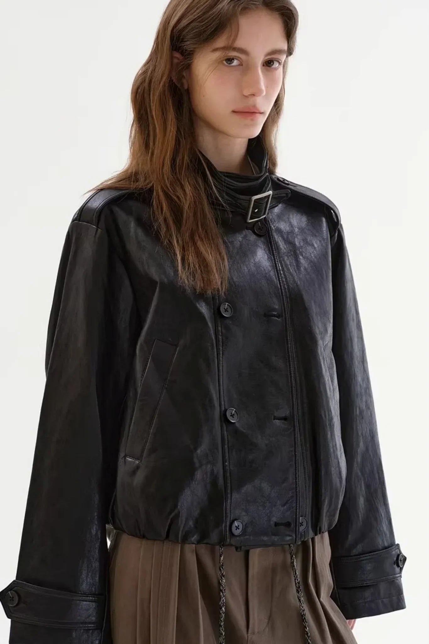 Black Matte Leather Jacket