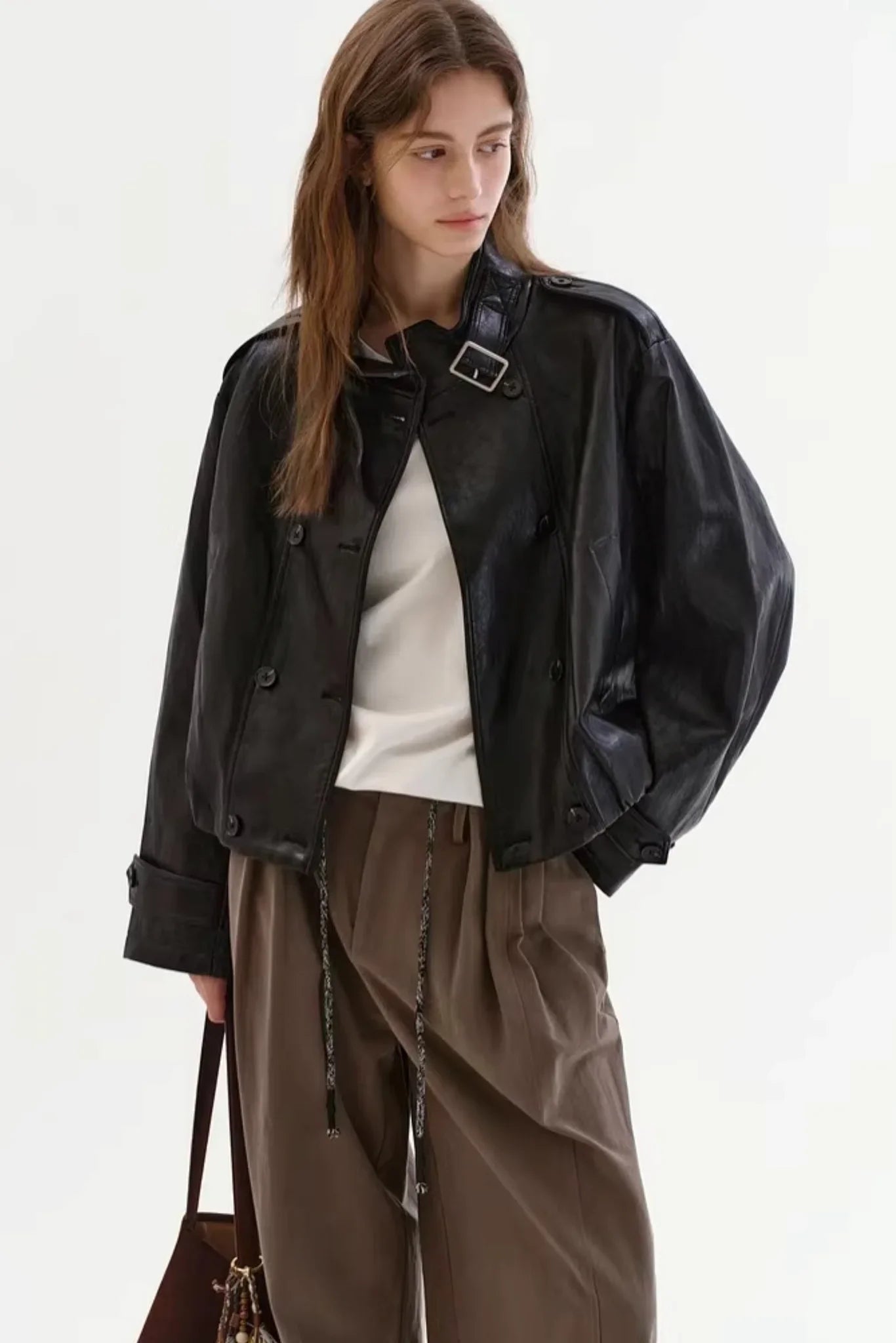 Black Matte Leather Jacket