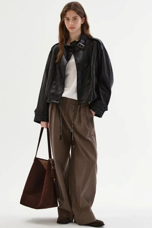 Black Matte Leather Jacket