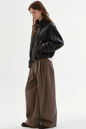 Black Matte Leather Jacket
