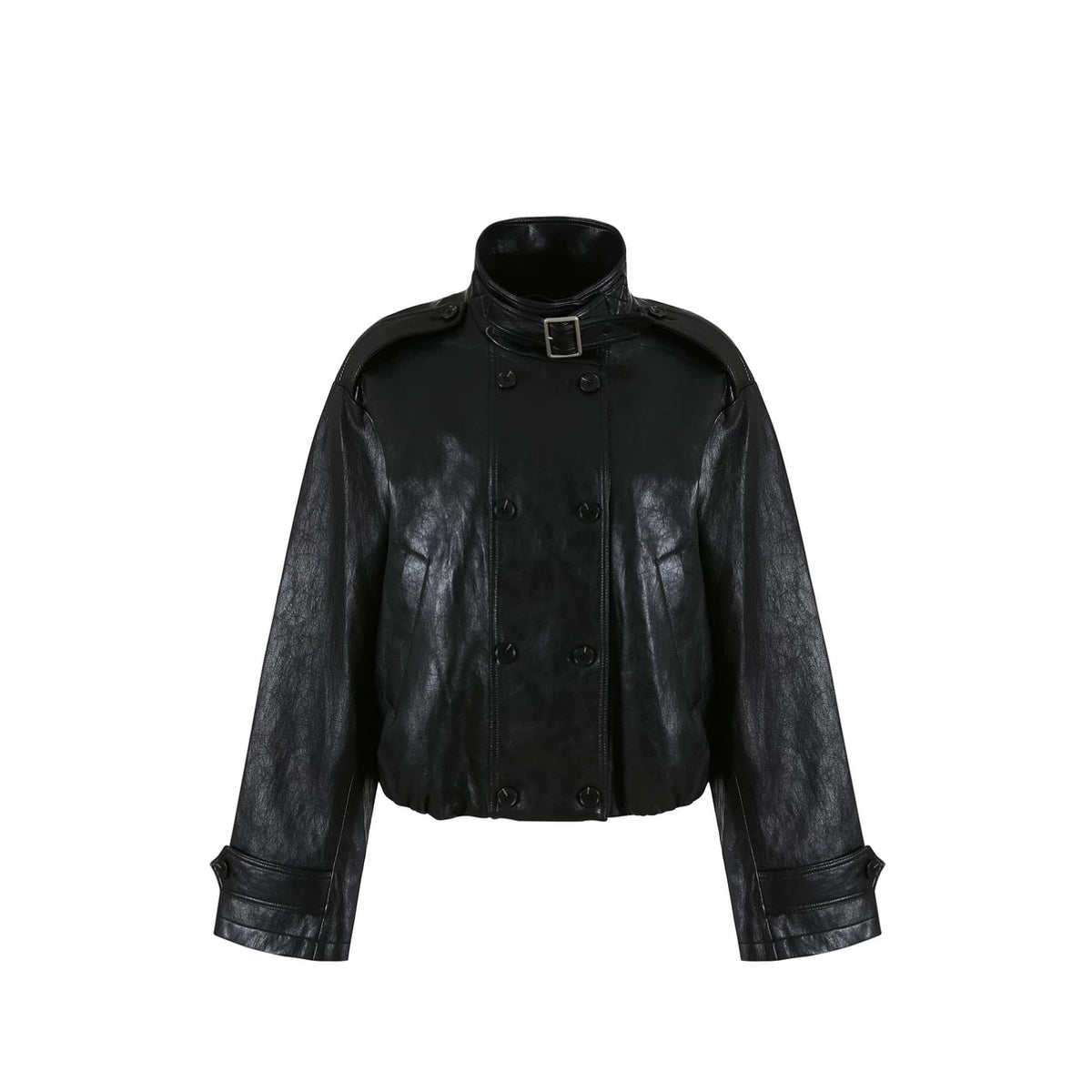 Black Matte Leather Jacket