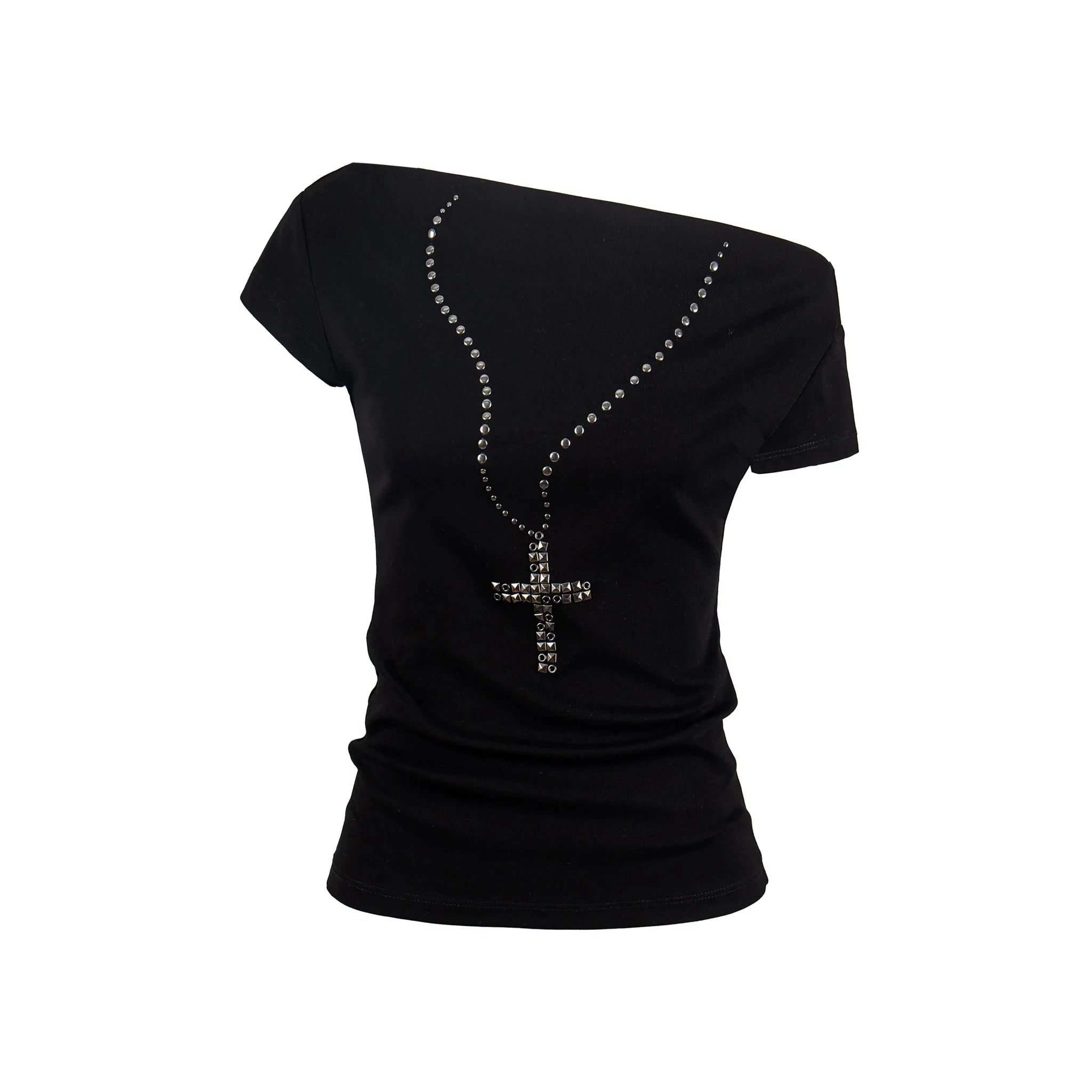 Black Off-Shoulder Summer Top