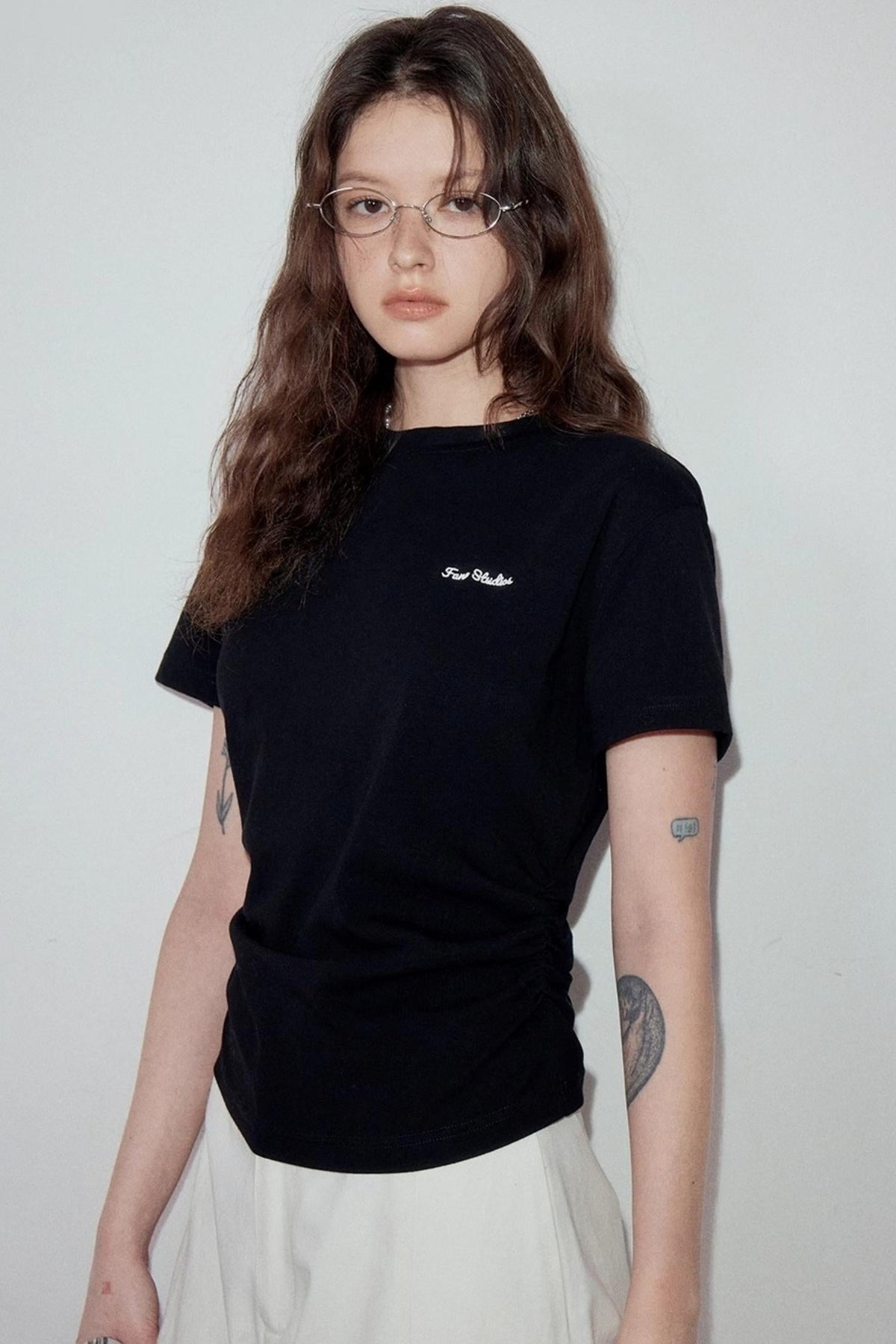 Black Pleat Top