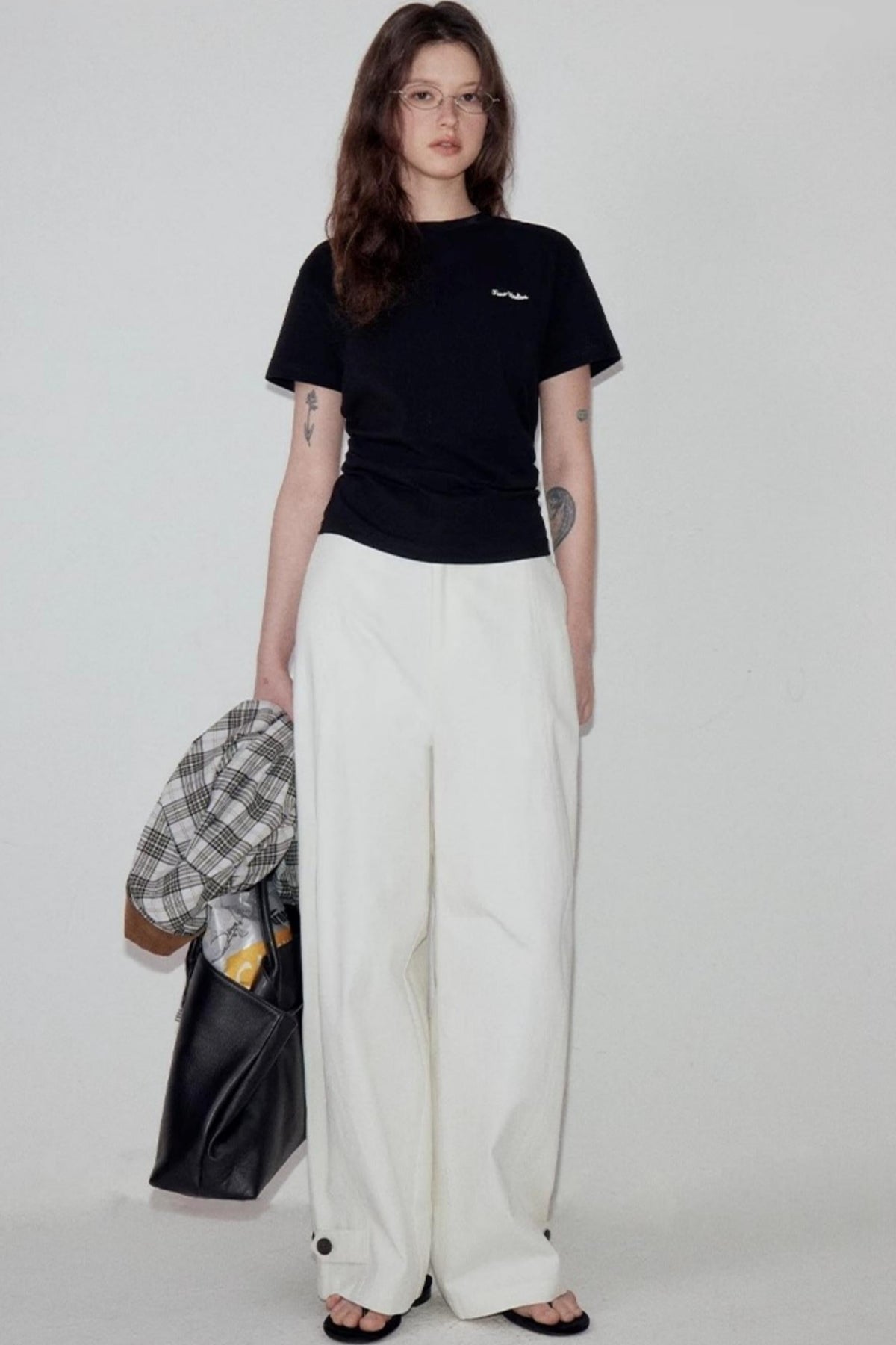 Black Pleat Top