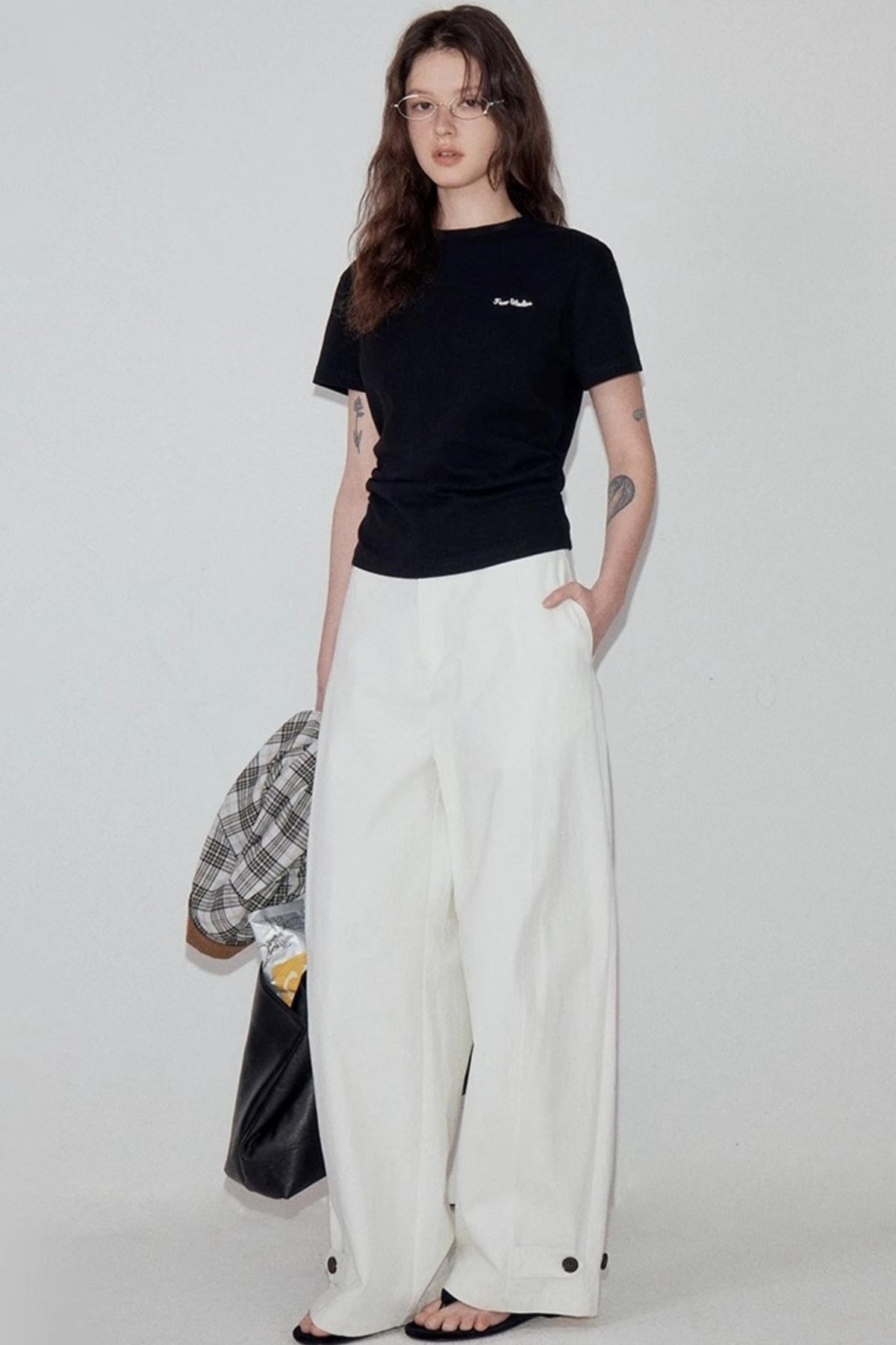 Black Pleat Top