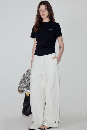 Black Pleat Top