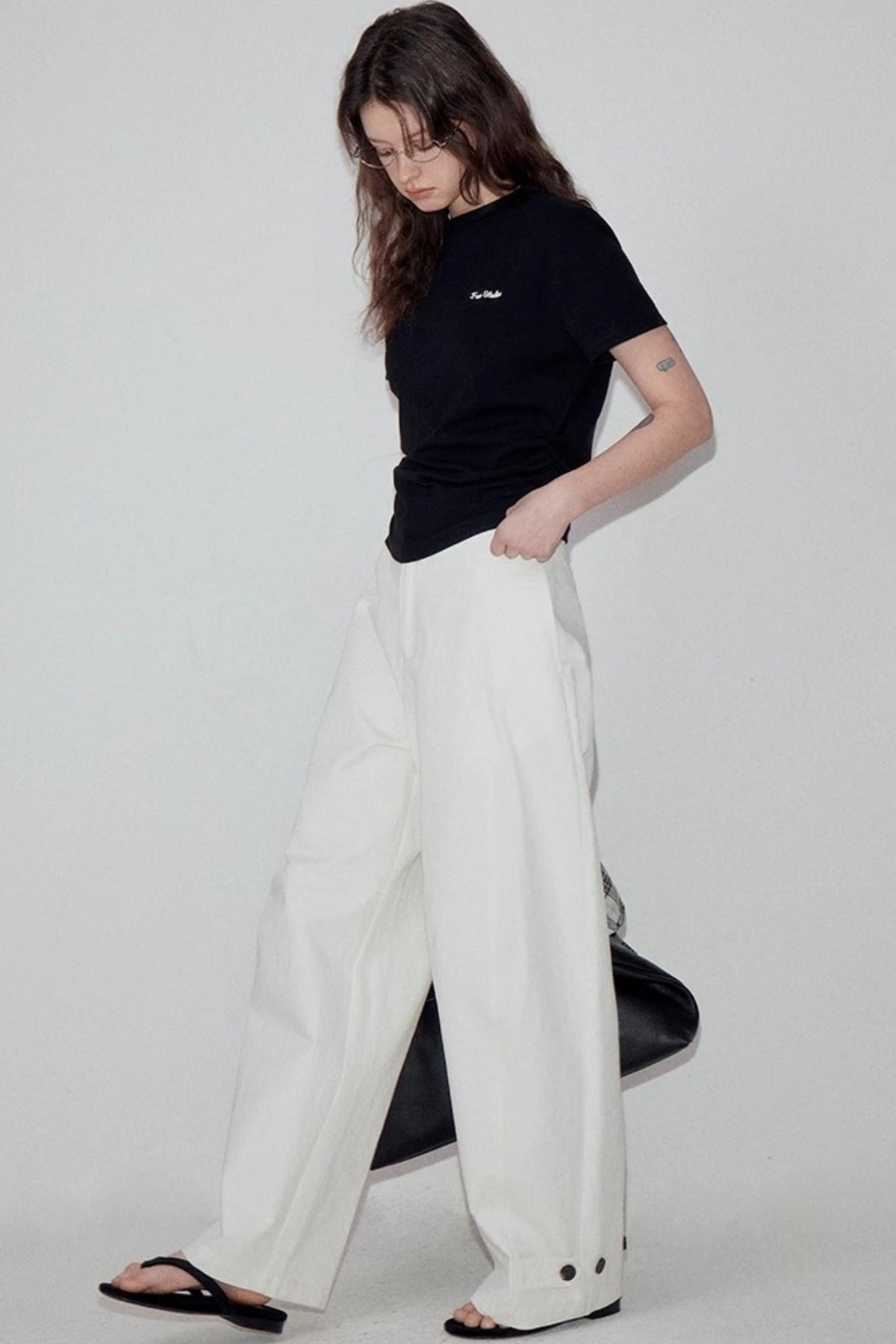 Black Pleat Top