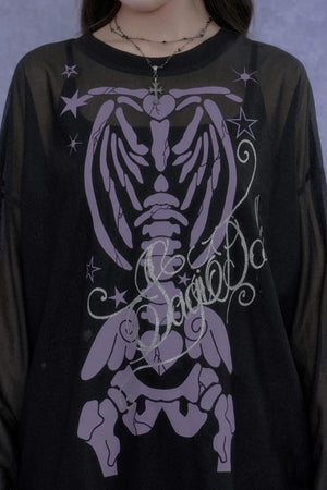 Black & Purple Mesh Cover-Up Set-Up