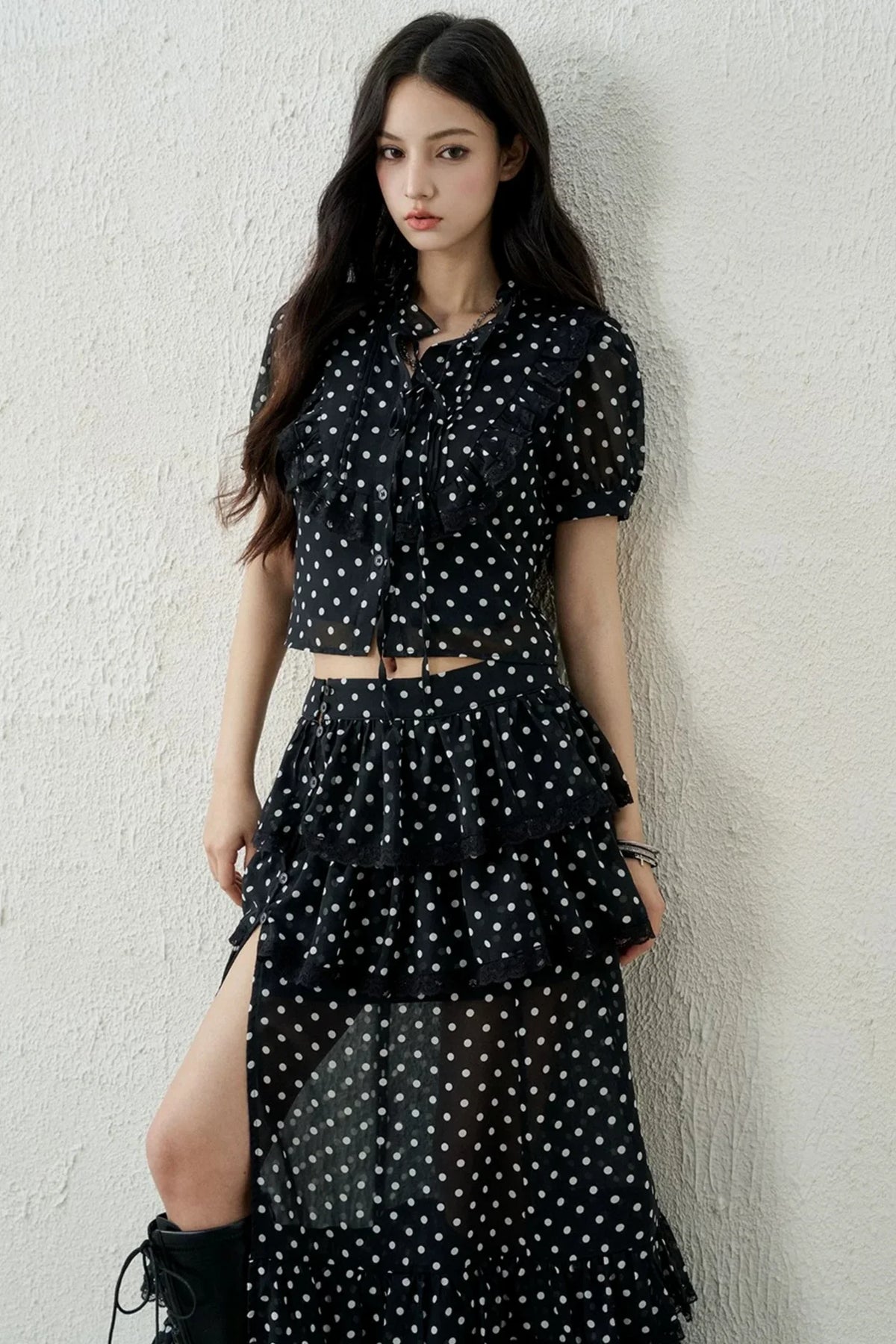 Black Retro Polka Dot Set-Up