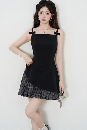 Black Ruffle Spaghetti Dress