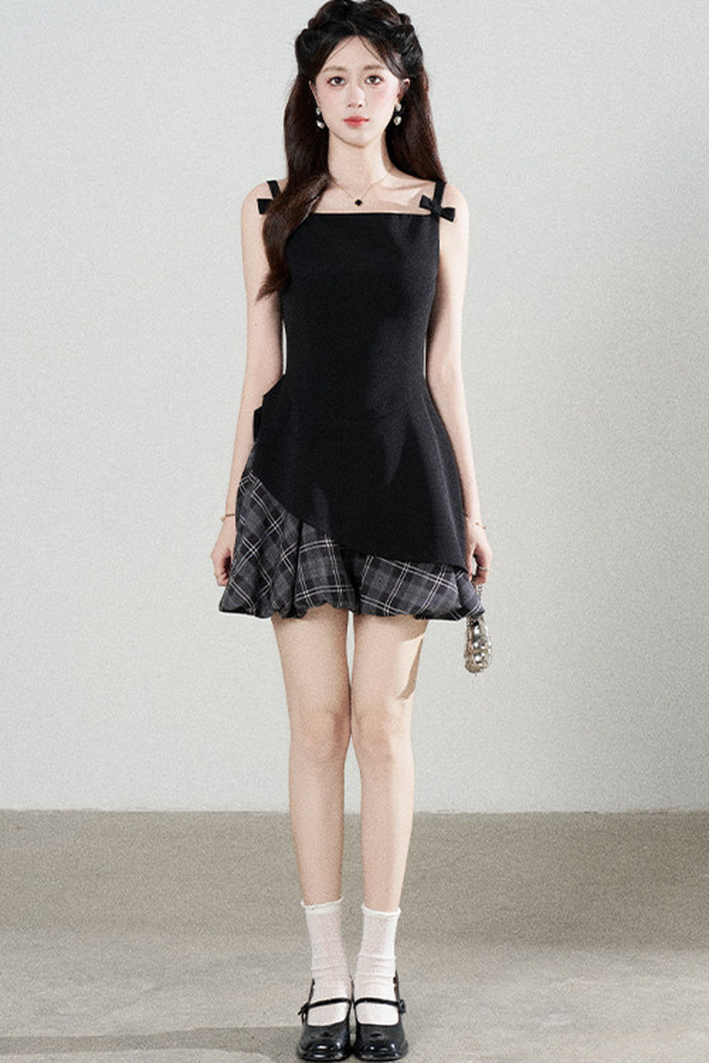 Black Ruffle Spaghetti Dress