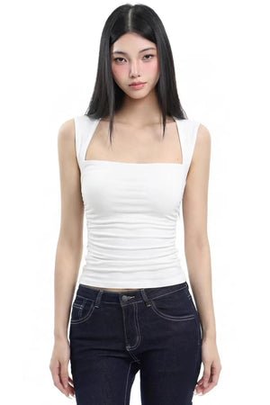 Black Slim-Fit Sports Top