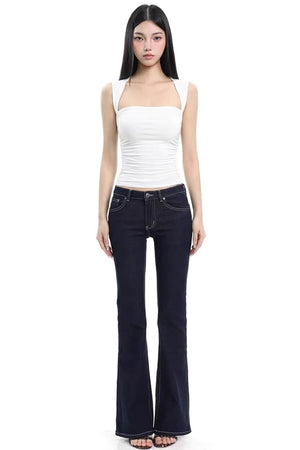 Black Slim-Fit Sports Top