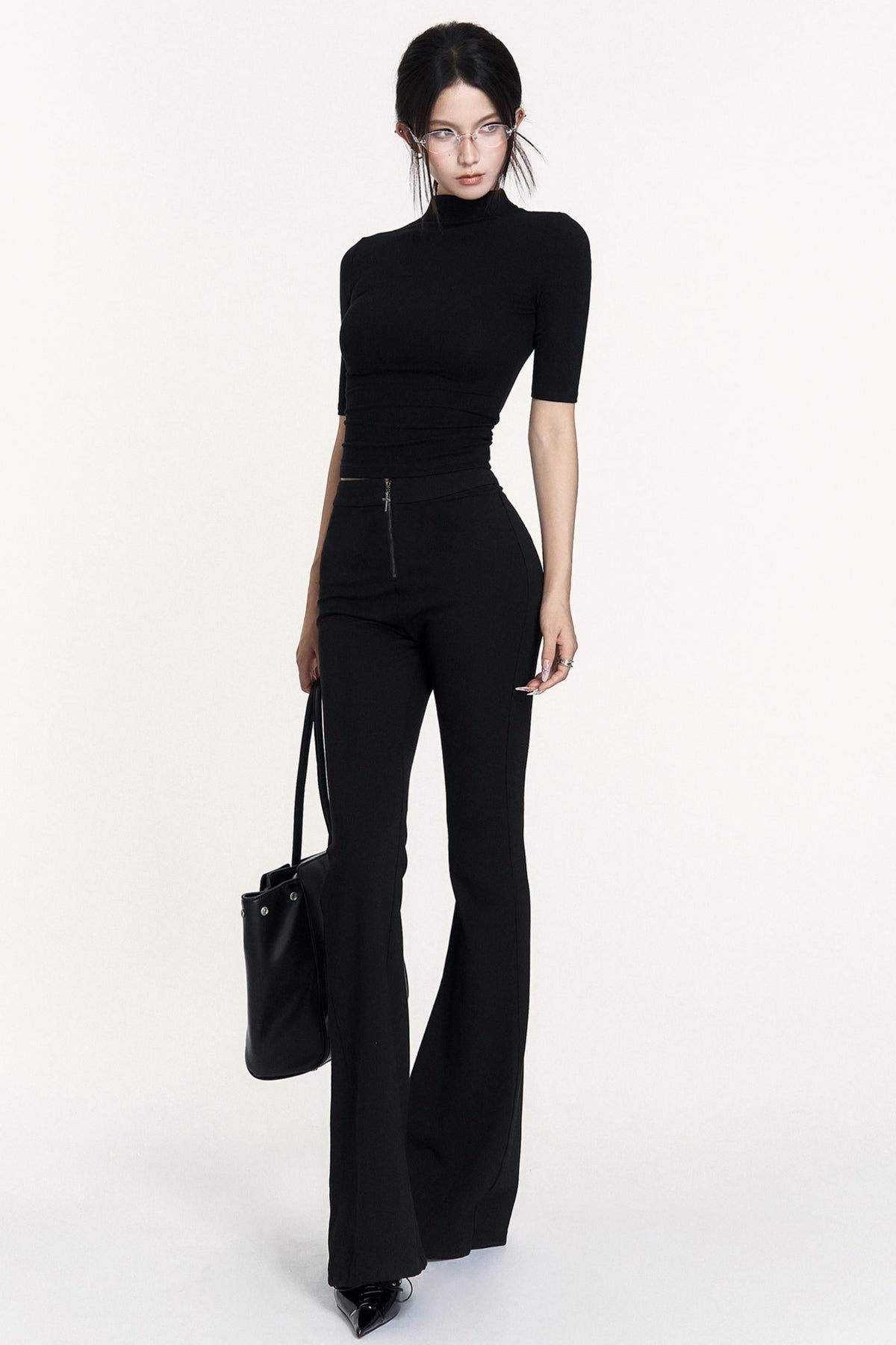 Black Spice Girl Flared Pants