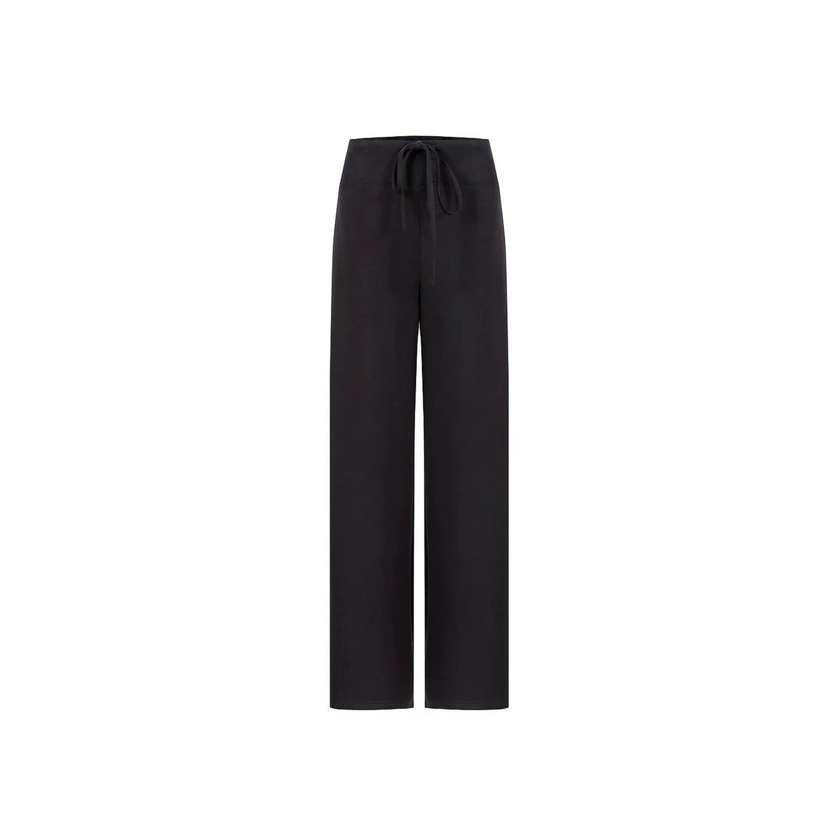 Black Straight-Leg Flared Pants