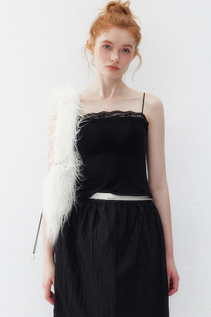 Black Tencel Lace Camisole