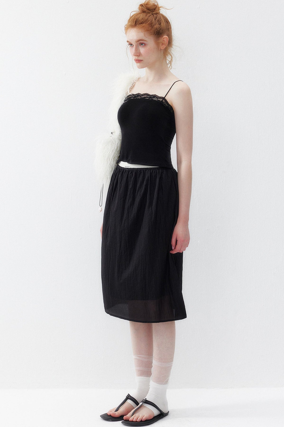 Black Tencel Lace Camisole