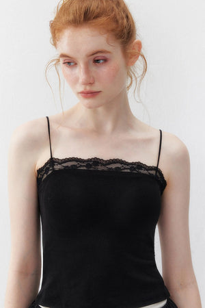 Black Tencel Lace Camisole
