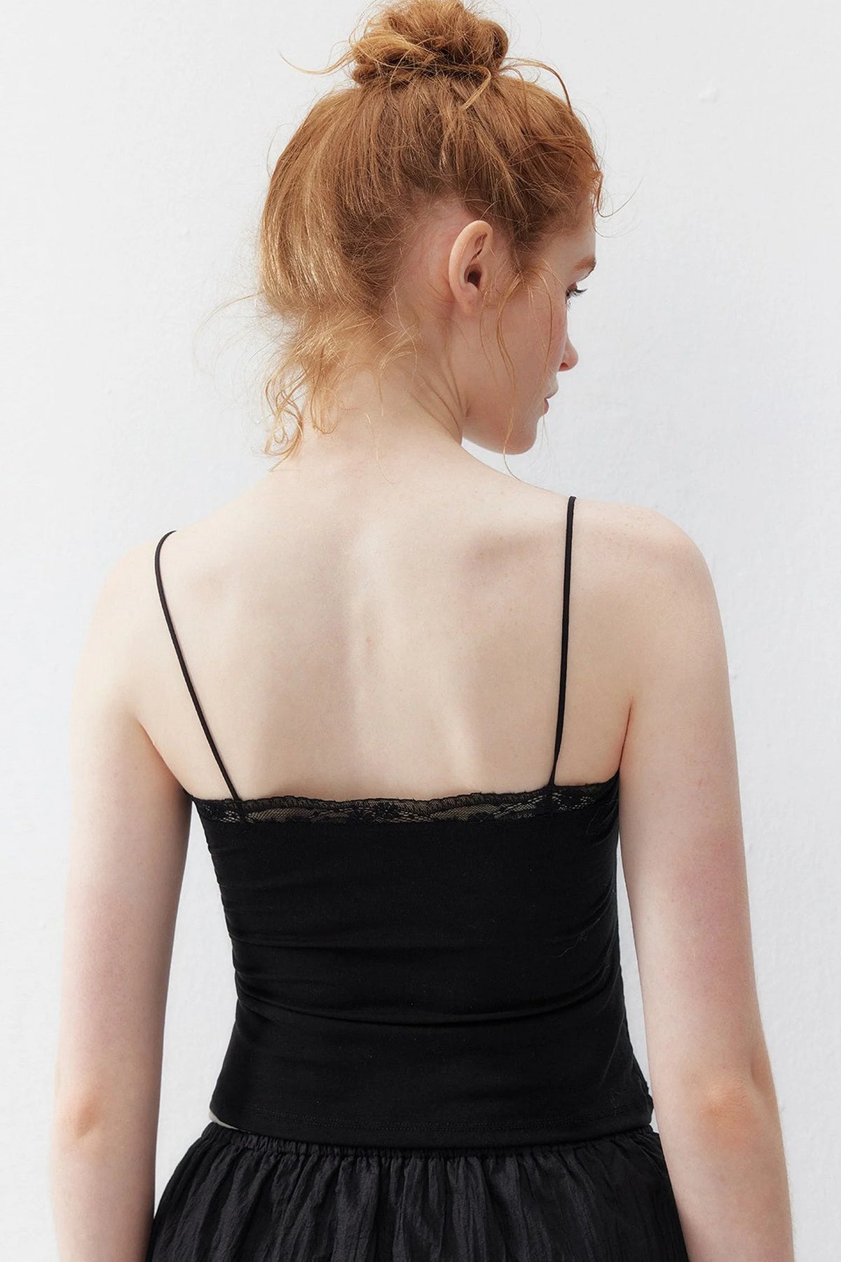 Black Tencel Lace Camisole