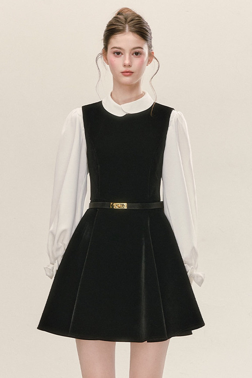 Black Velvet Sleeveless Tank Dress