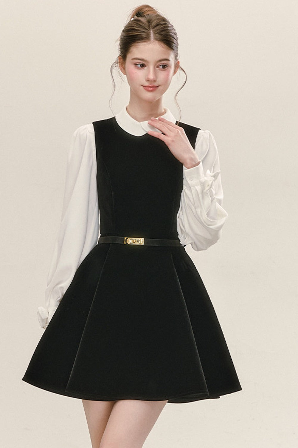 Black Velvet Sleeveless Tank Dress