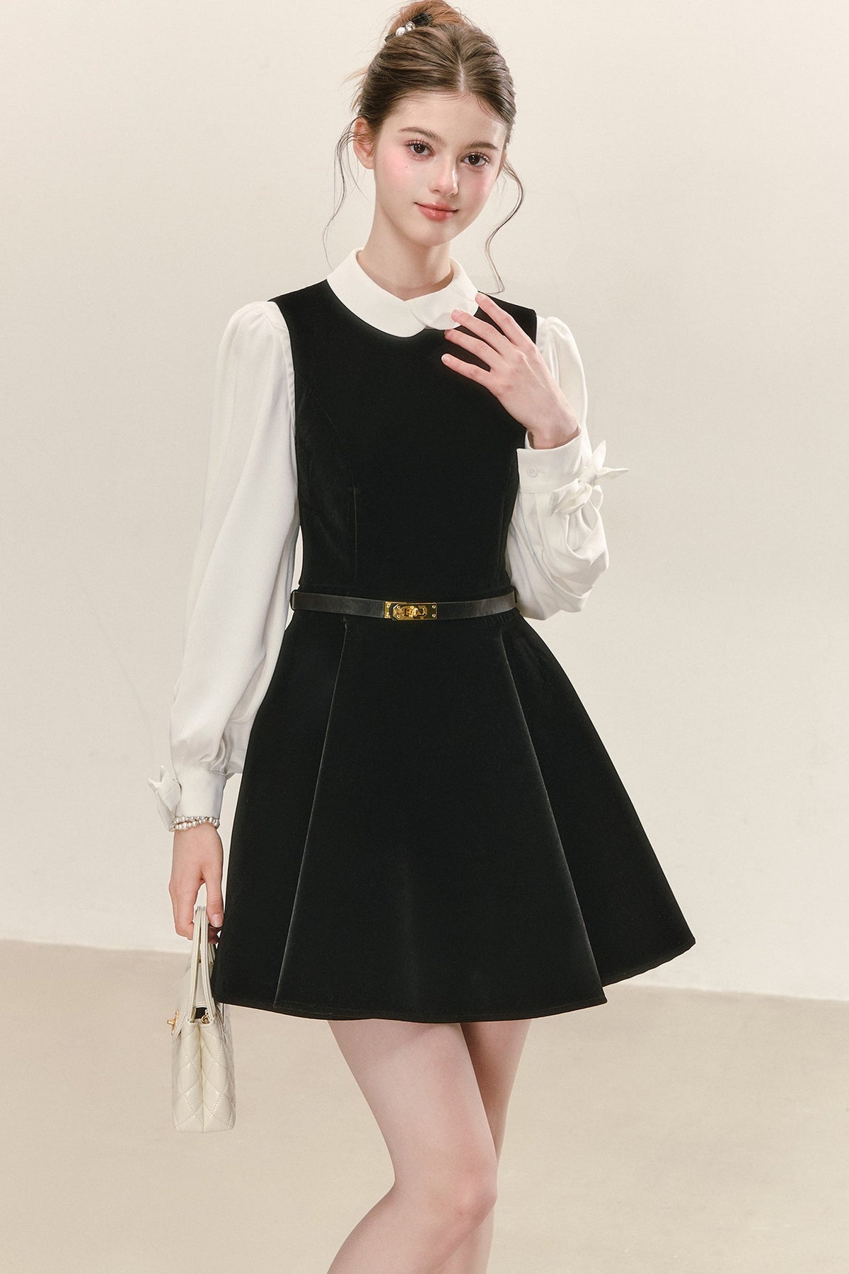 Black Velvet Sleeveless Tank Dress