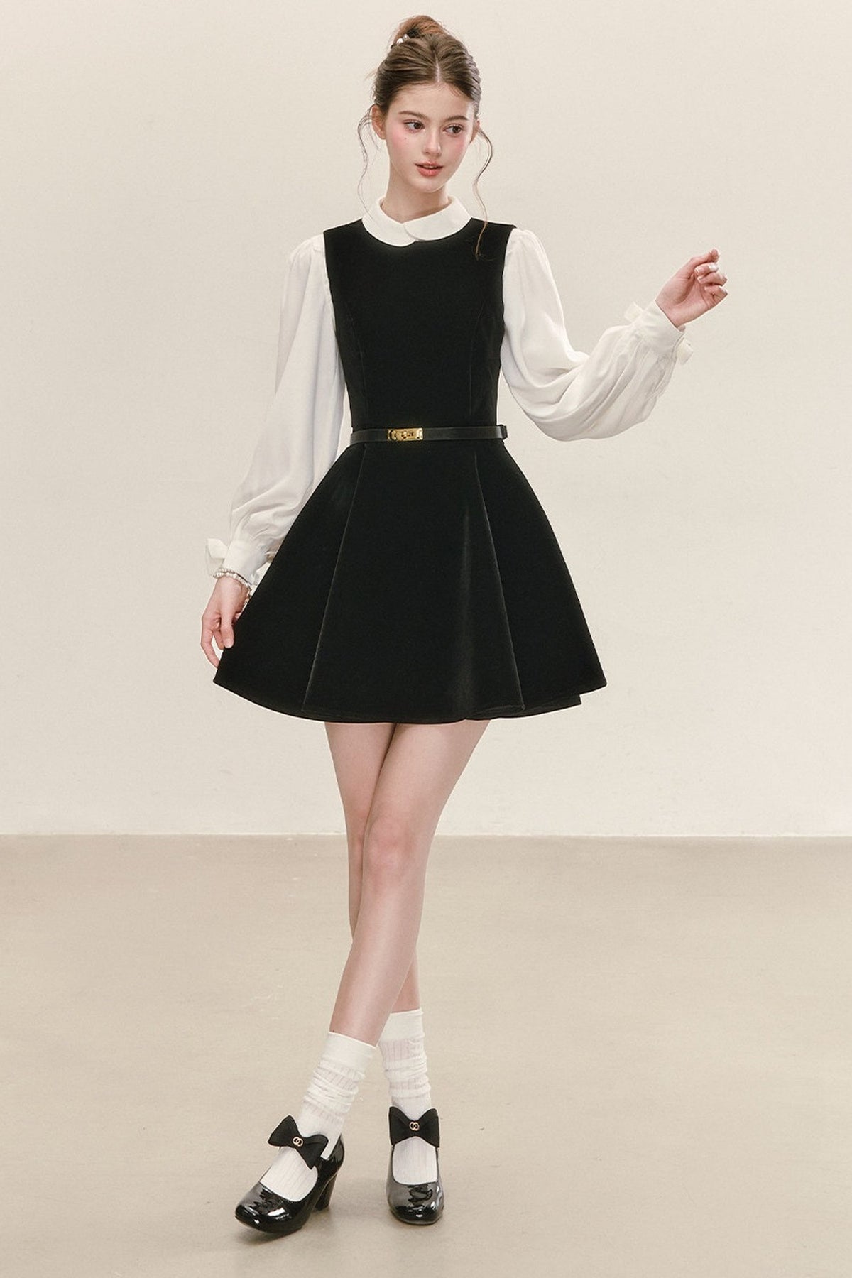 Black Velvet Sleeveless Tank Dress