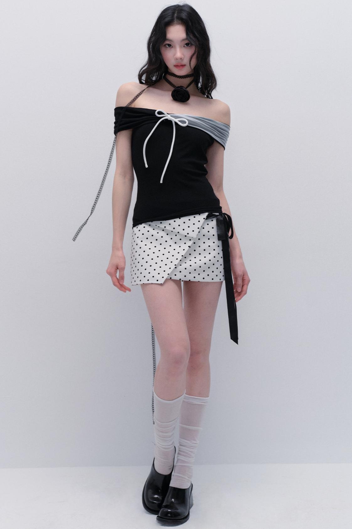 Black & White Slim Top