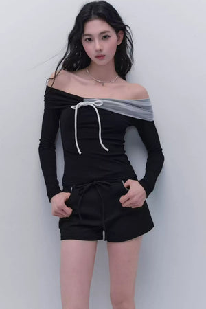 Black & White Slim Top