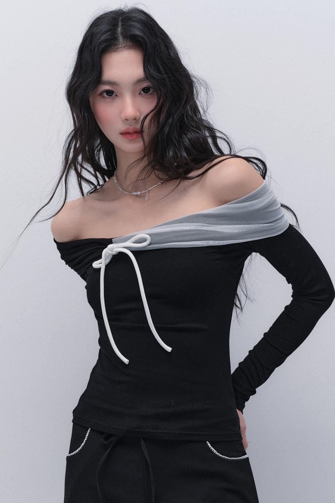 Black & White Slim Top