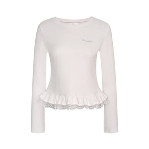 Blokette Reversible Lace Ruffle Tee