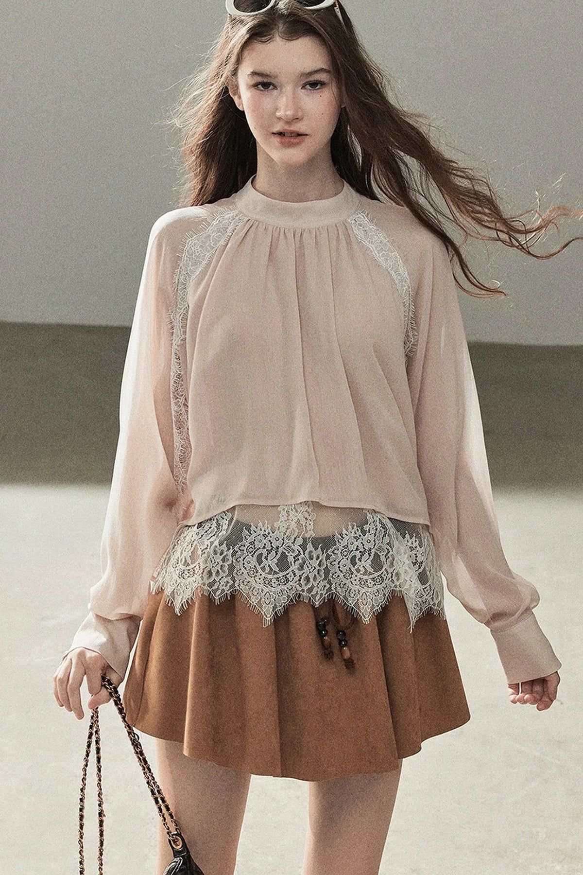 Blooming Cherry Blossom Lace Blouse