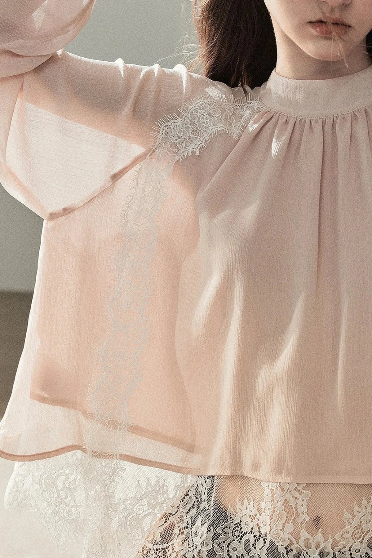 Blooming Cherry Blossom Lace Blouse