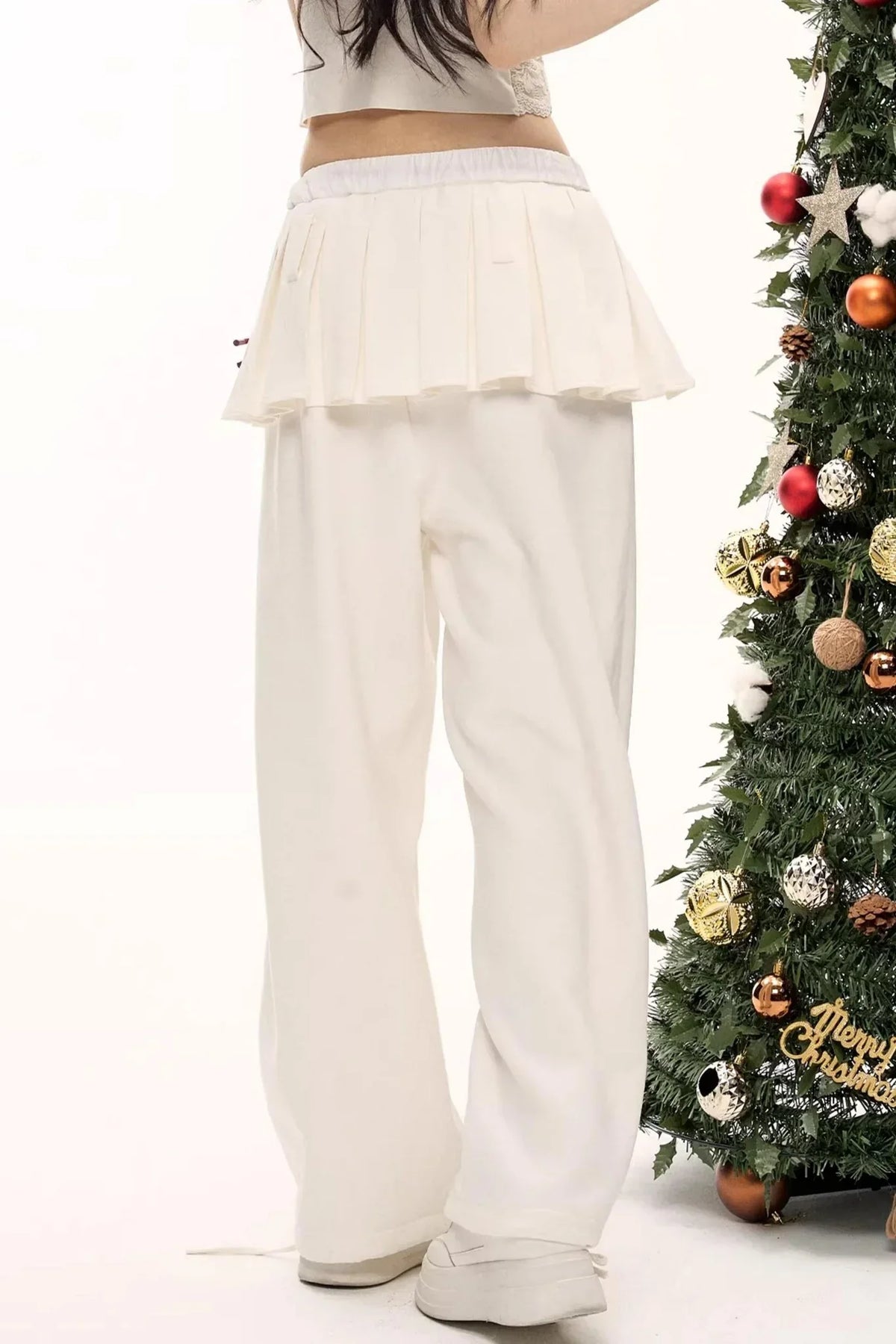 Blooming Wool Pleated Pants