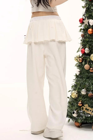 Blooming Wool Pleated Pants