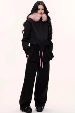 Blooming Wool Pleated Pants