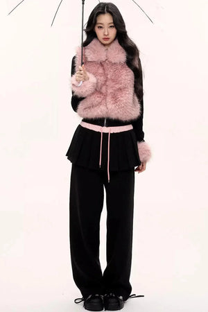 Blooming Wool Pleated Pants