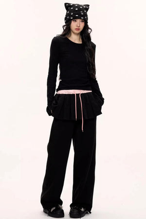 Blooming Wool Pleated Pants