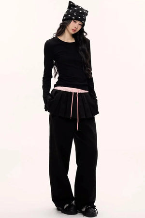 Blooming Wool Pleated Pants