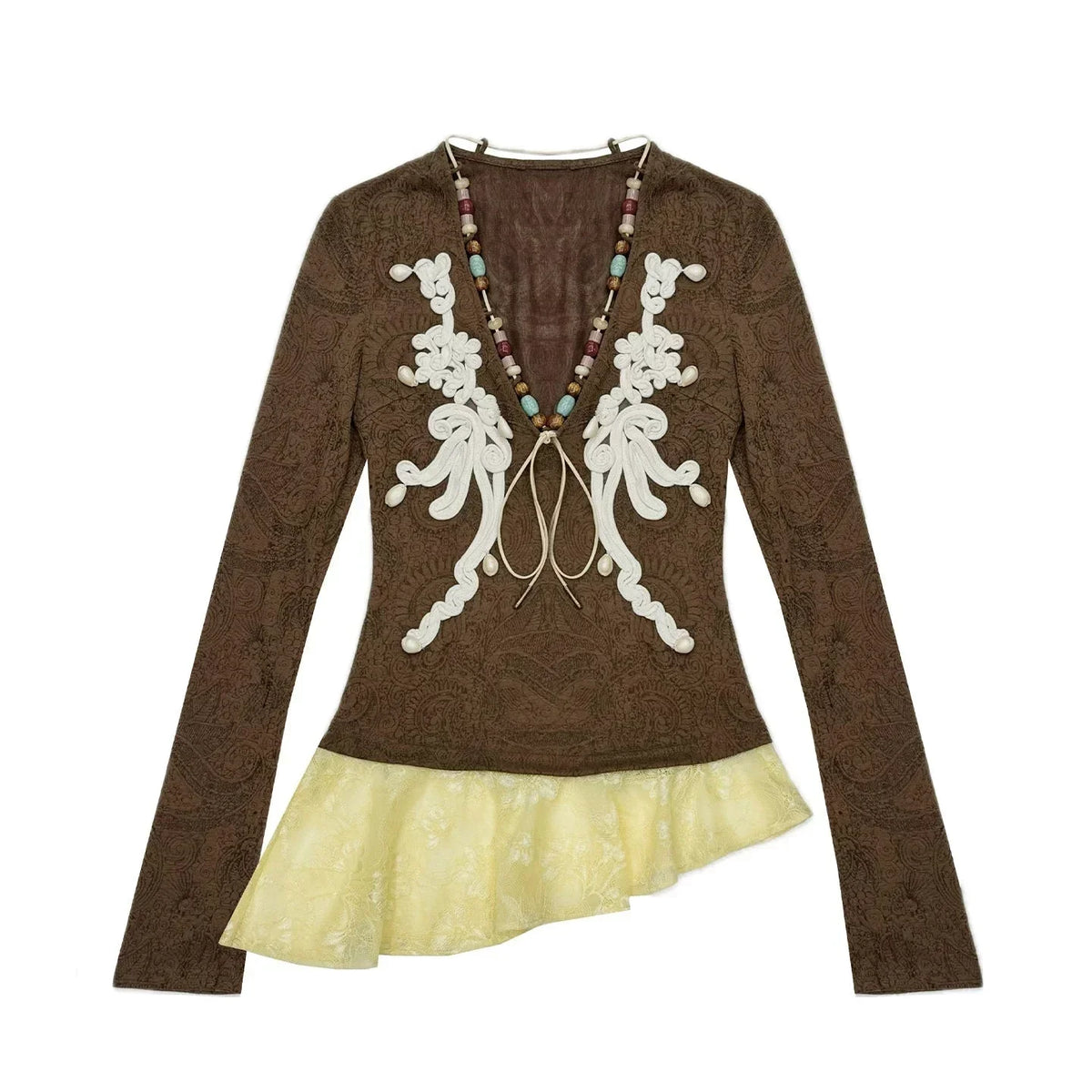 Blue Dan Lace Top and Skirt Set-Up