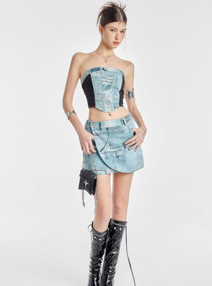 Blue Denim Babes Skirt