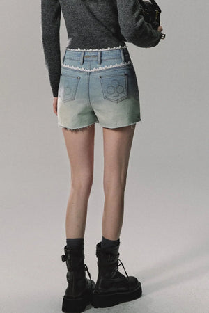 Blue Denim Gradient Skirt