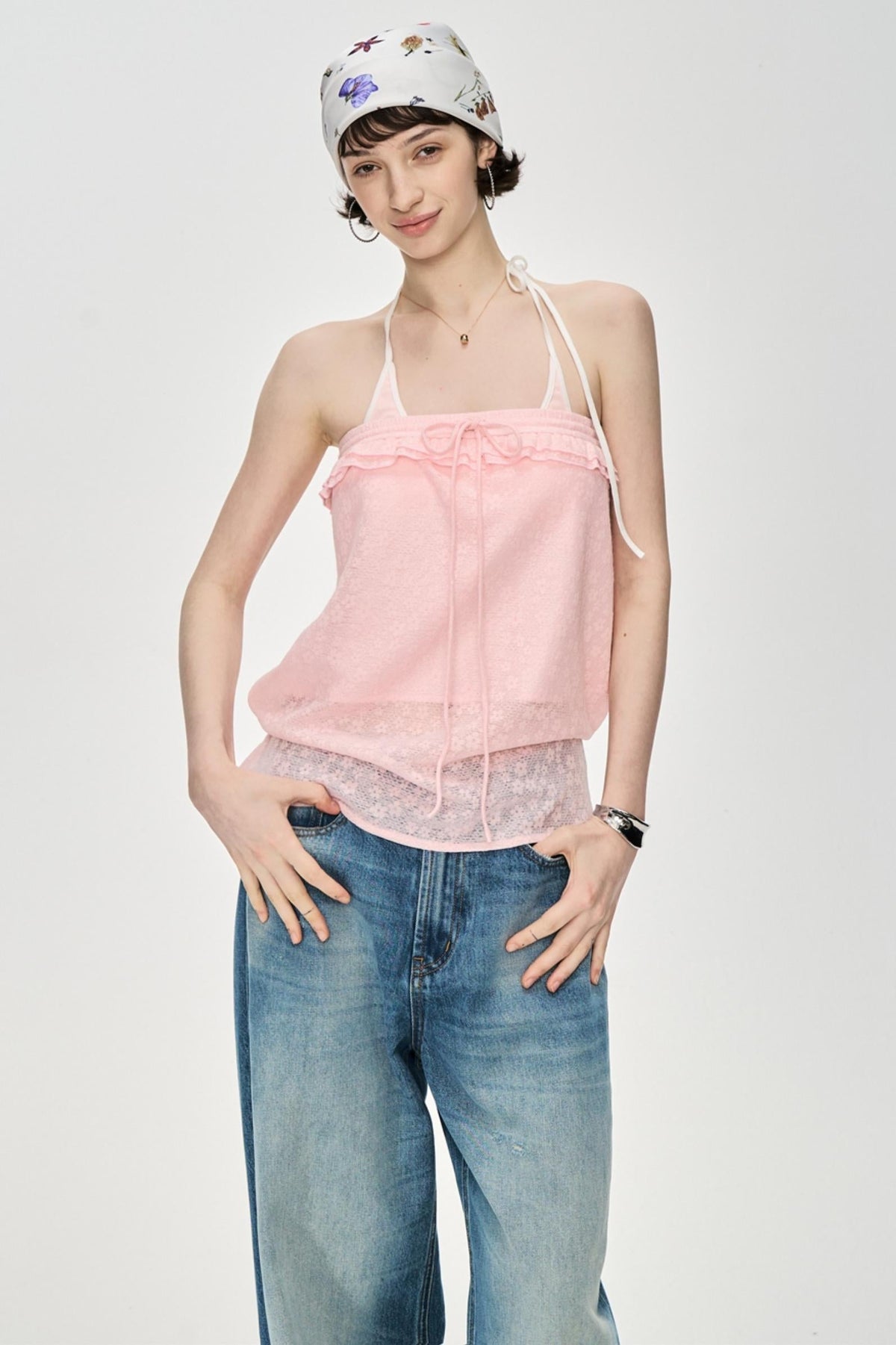 Blue Distressed Baggy Jeans