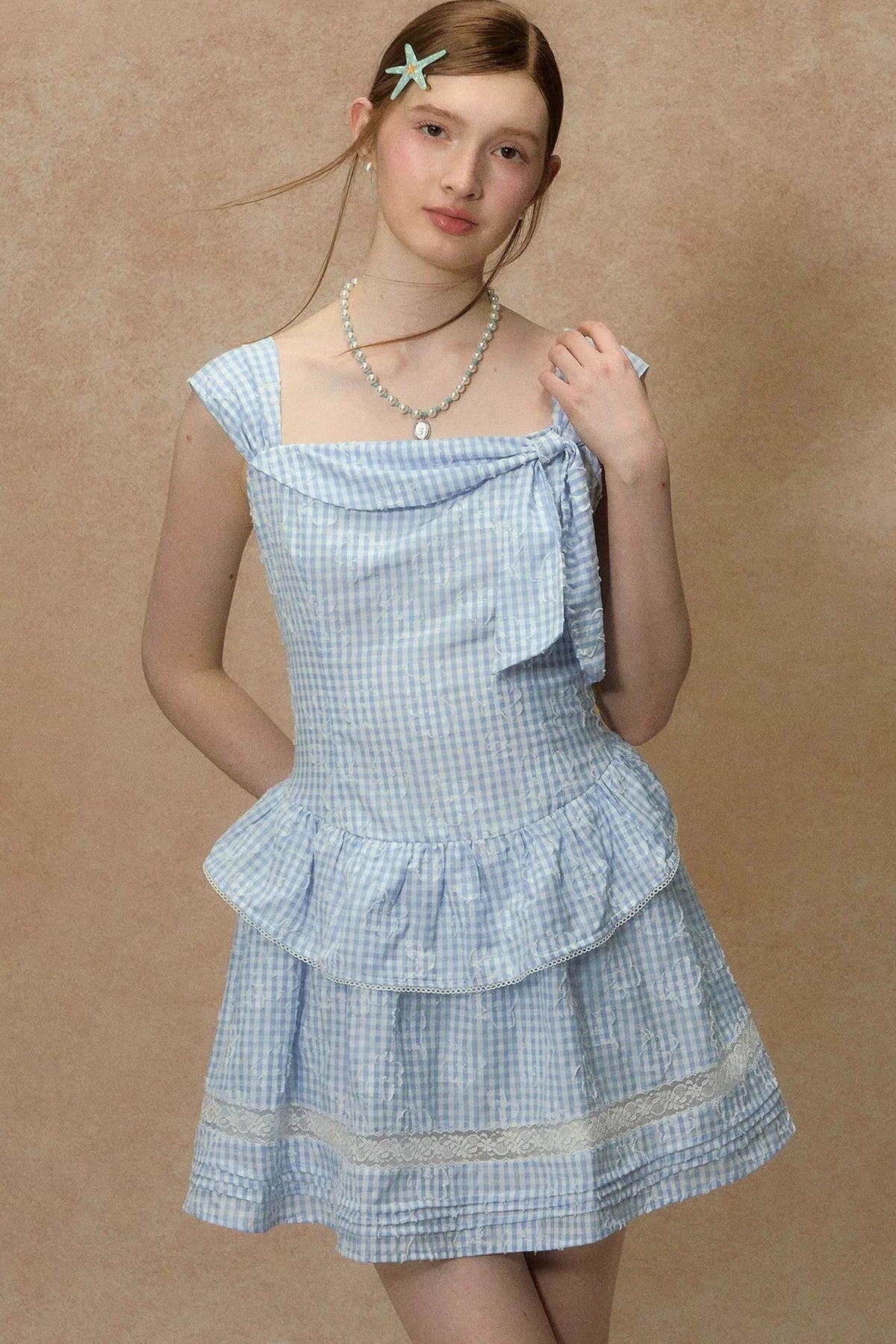 Blue Fairy Plaid Dress