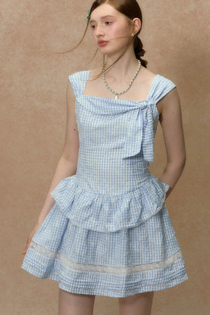 Blue Fairy Plaid Dress
