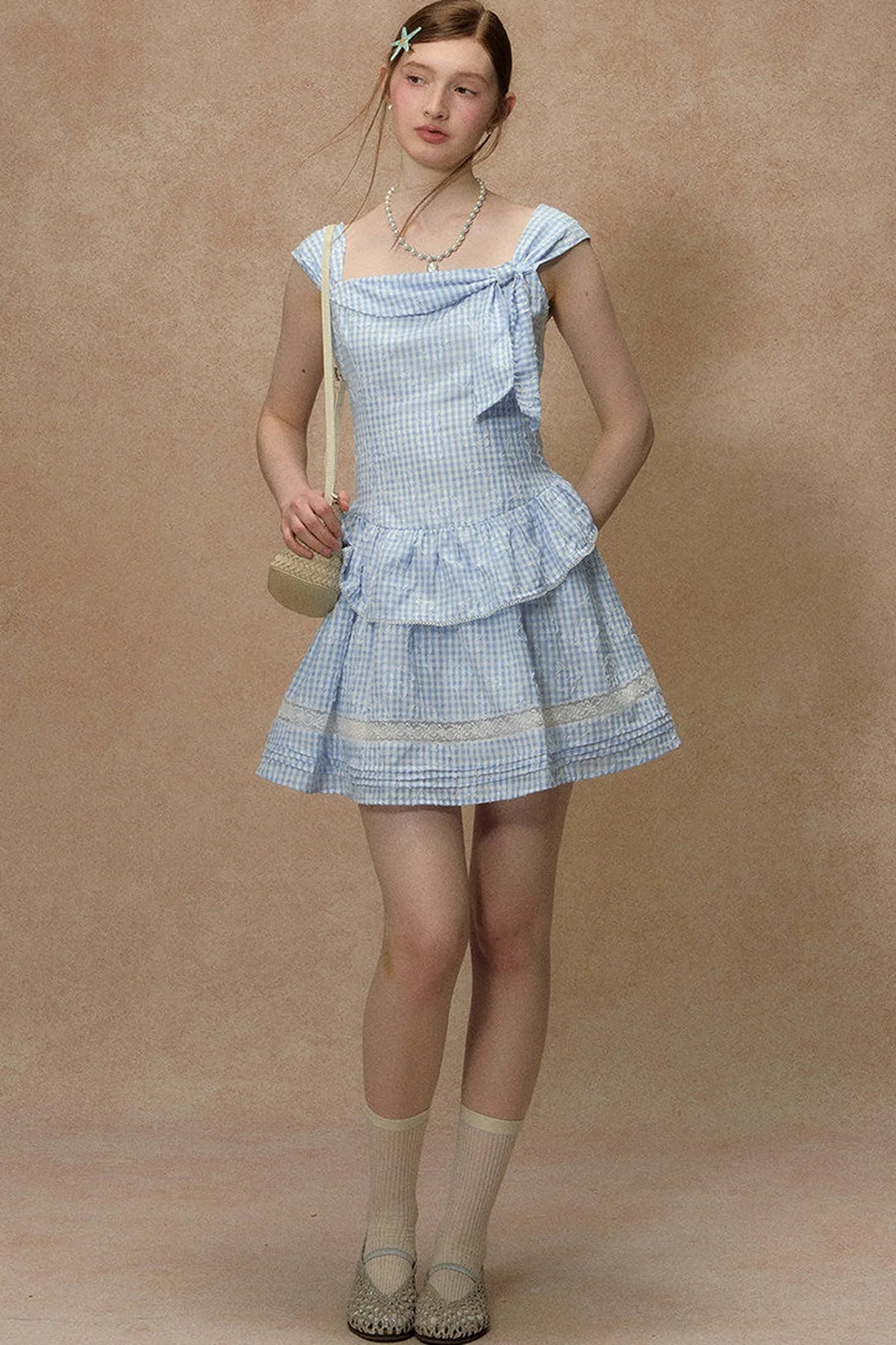 Blue Fairy Plaid Dress