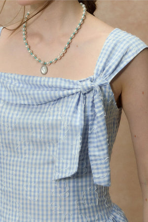 Blue Fairy Plaid Dress