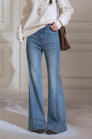 Blue Flared Pants