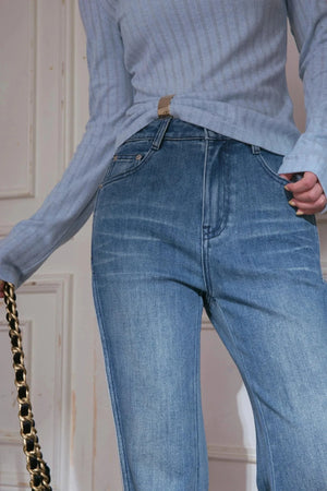 Blue Flared Pants